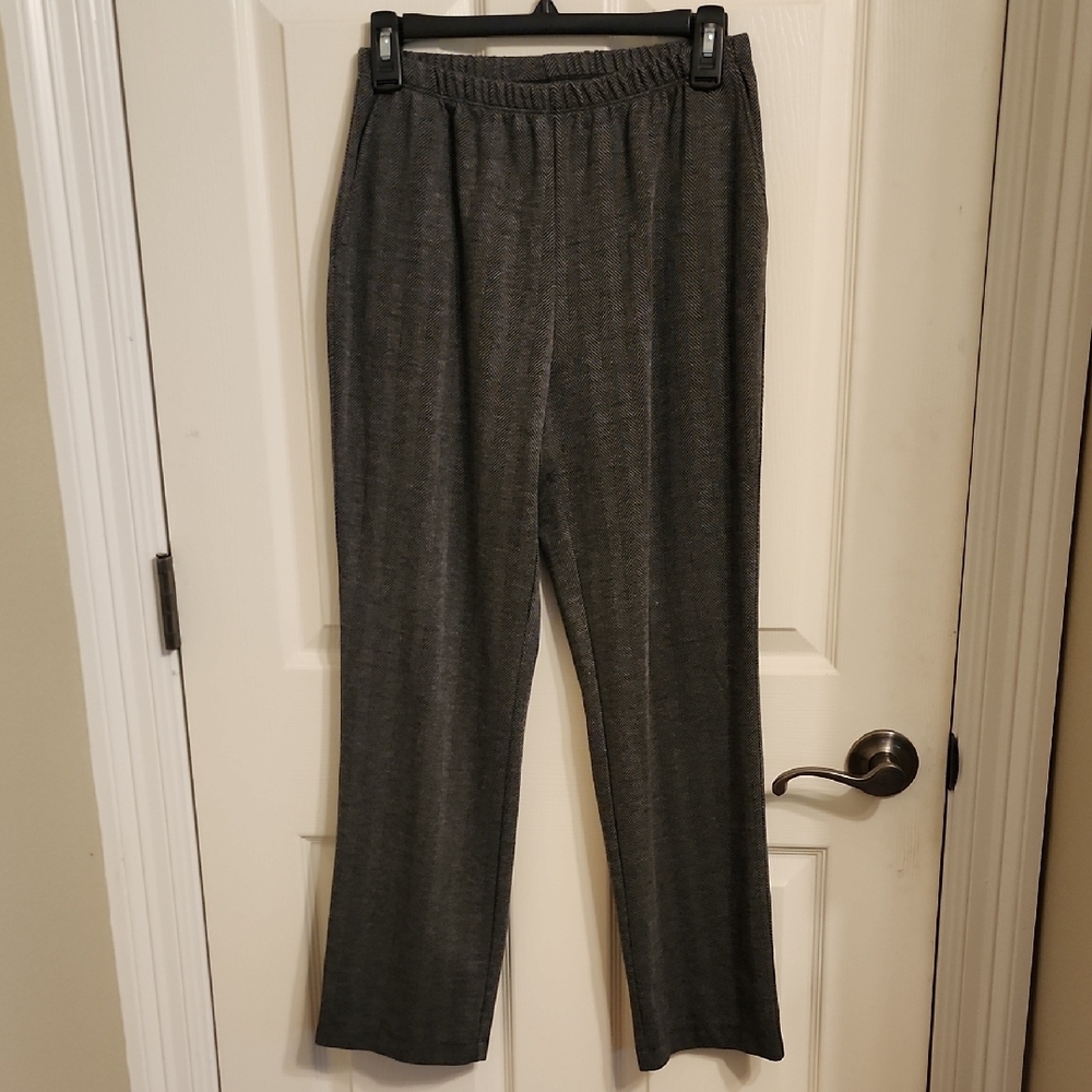 Lands' End Gray Elastic Waist Pants